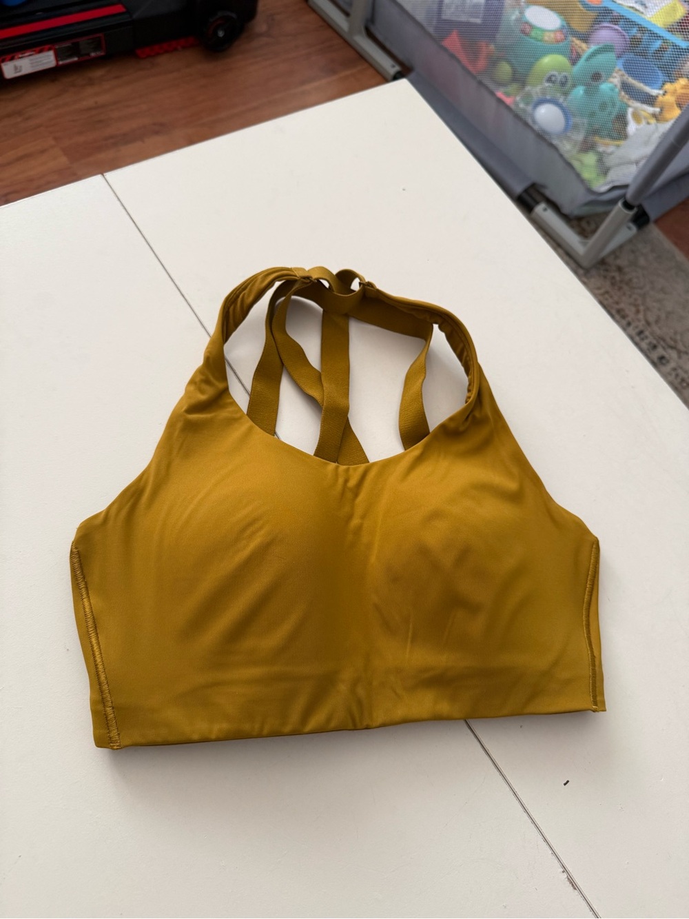 Lululemon High Support Sports Bra Yellow Mustard Gold Size 32D New Without Tags! - Picture 2 of 4